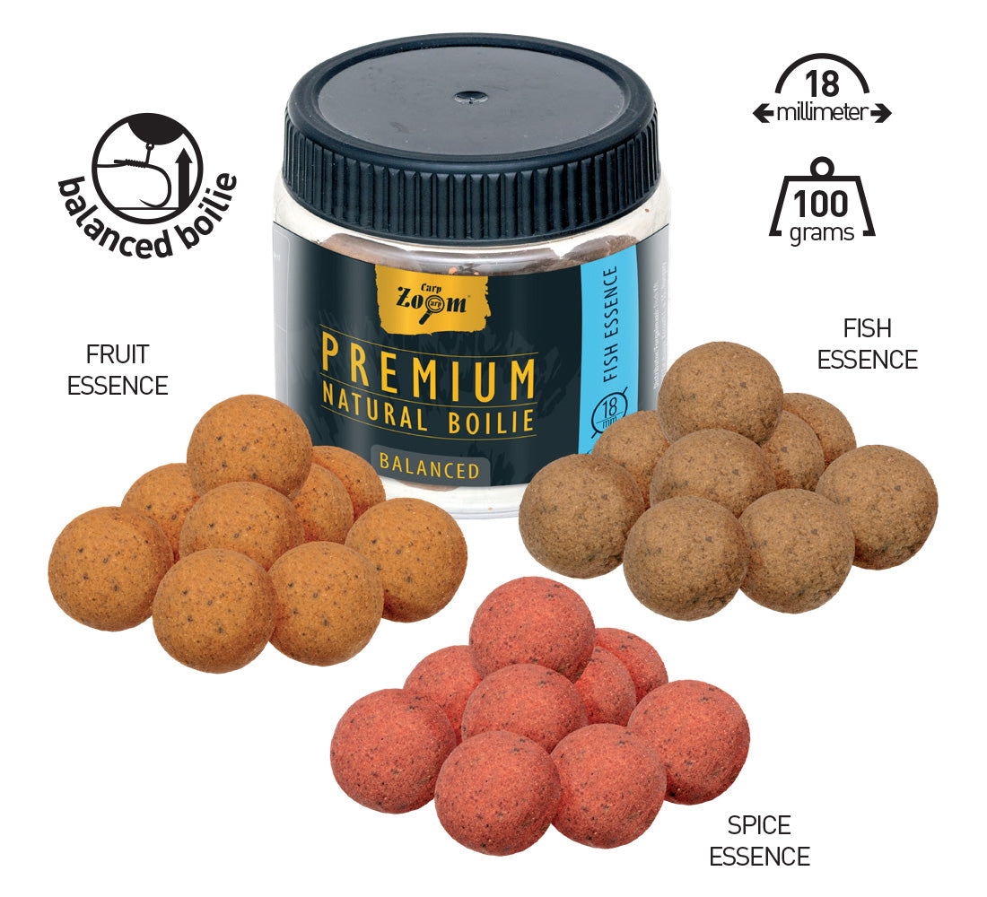 BOILIES CARP ZOOM PREMIUM NATURAL BALANCED 18mm 100gr Spice Essence