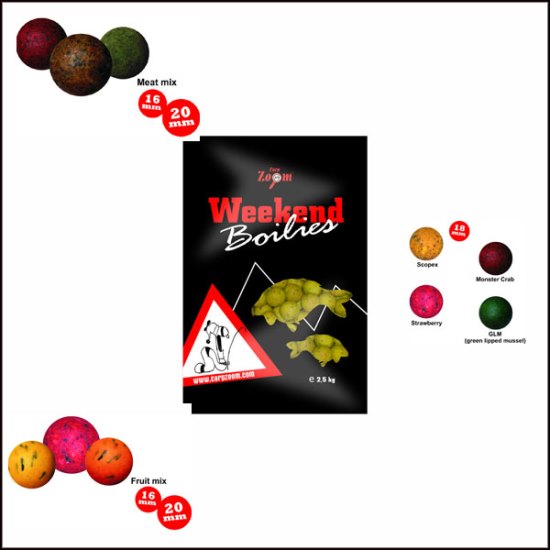 BOILIES CARP ZOOM WEEKEND 16+20MM 10KG FRUIT MIX