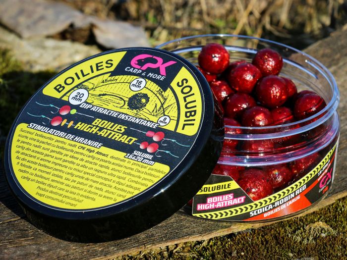 BOILIES DE CARLIG CPK SCOICA SI ROBIN RED SOLUBIL 16/20MM 100GR