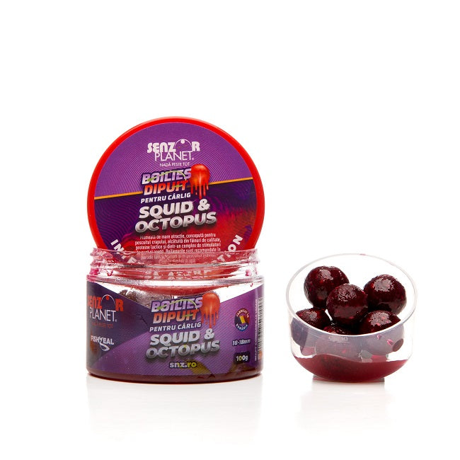 BOILIES DIPUIT SENZOR TARE PENTRU CARLIG SQUID  OCTOPUS 16-18mm 100g