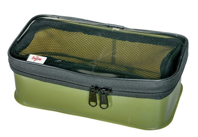 BORSETA CARP ZOOM ACCESORII CU TOP TRANSPARENT 27X16X9CM