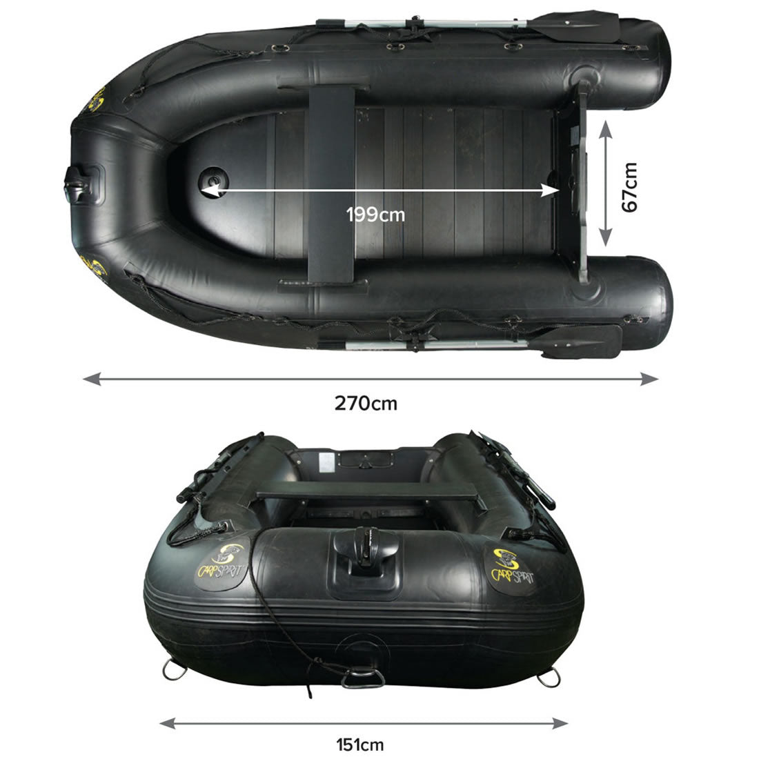 Barca Gonflabila CARP SPIRIT Black Boat Alu 270
