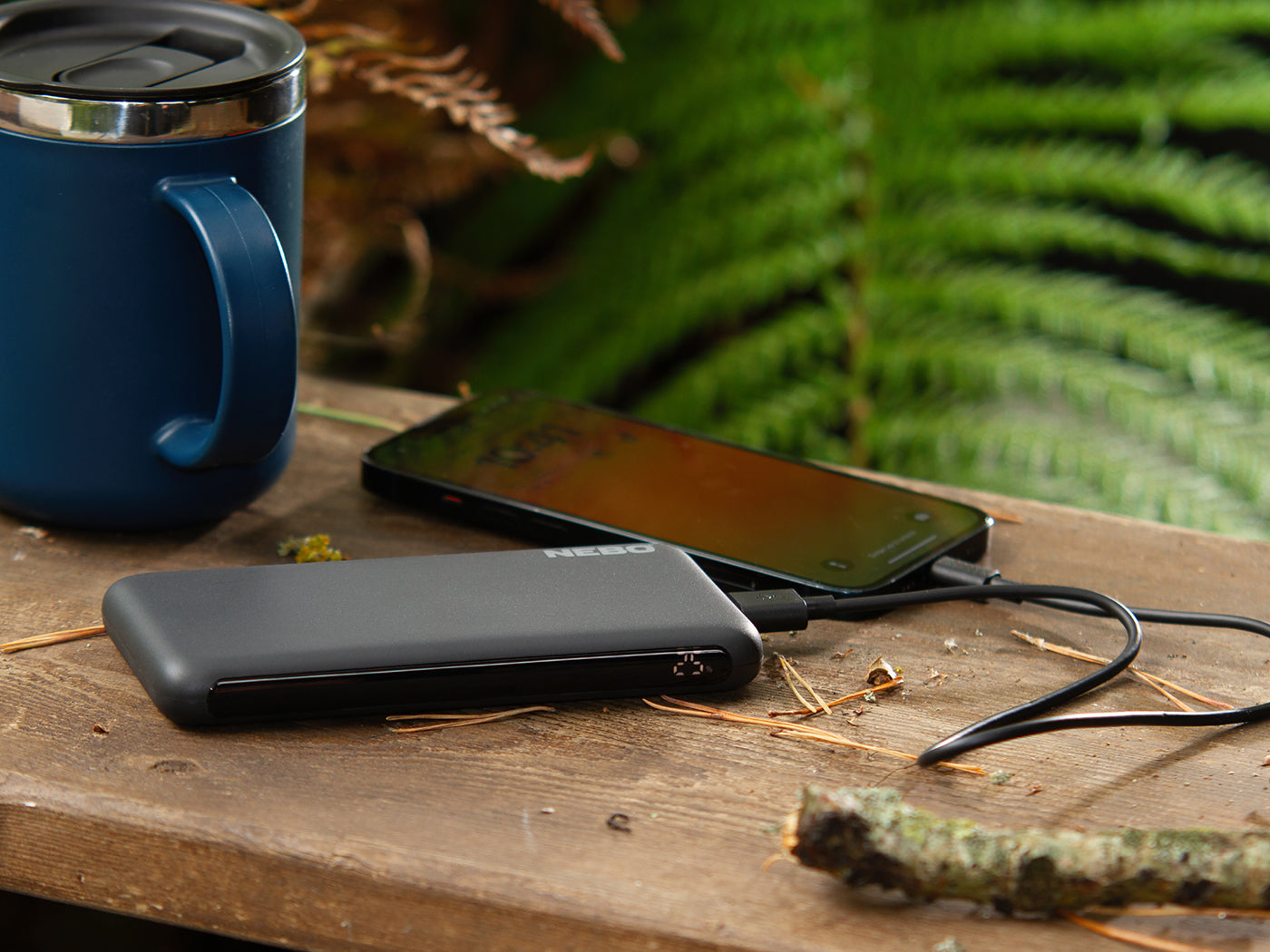 Baterie Externa Nebo 10K Power Bank 10000mAh, 14x6.9x1.7cm