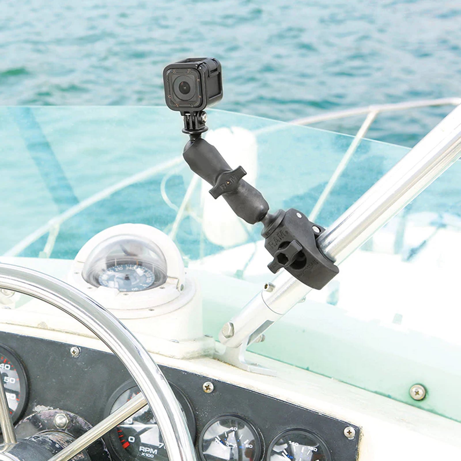 Baza cu Clema si Bila RAM Mounts Tough-Claw Small Clamp Base &amp; Ball - B Size 