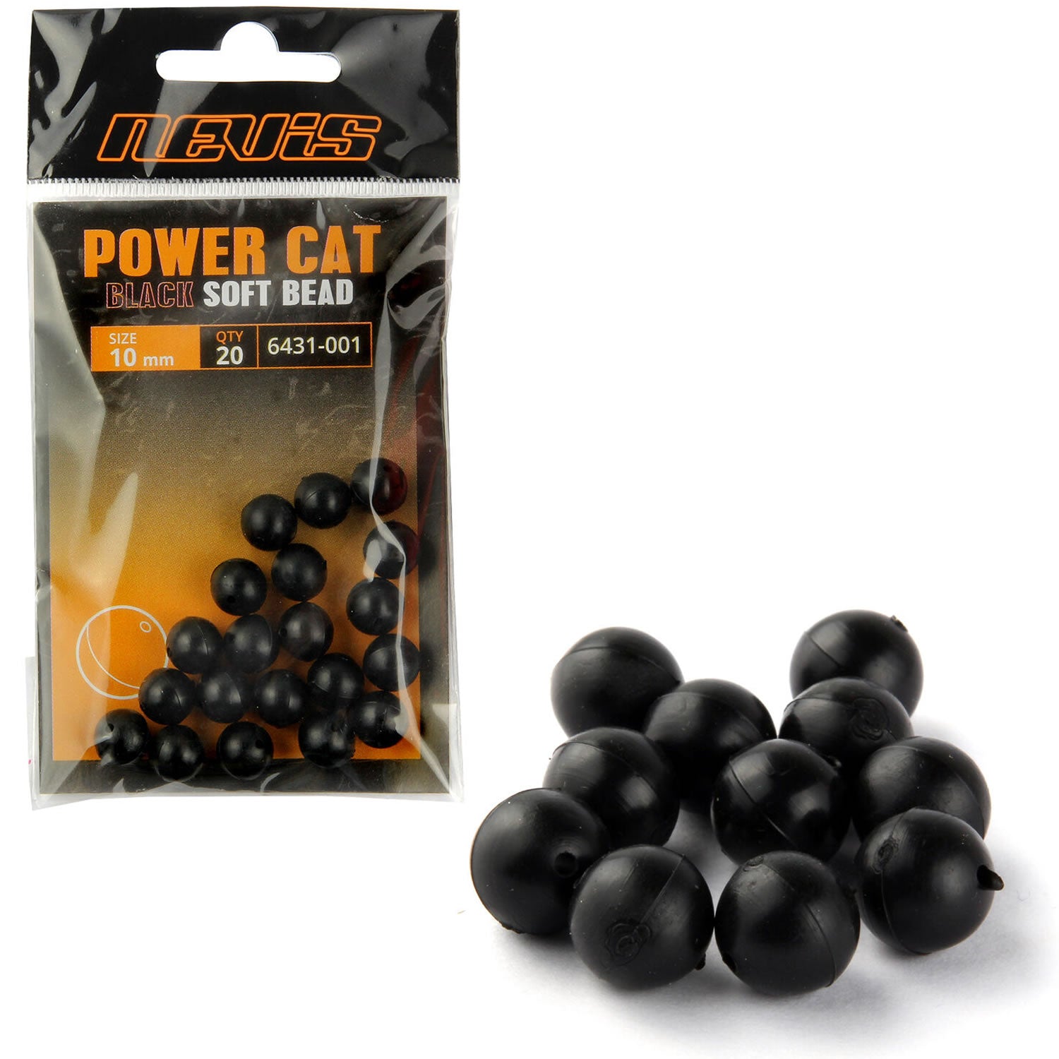 Bile PVC NEVIS Power Cat Black Soft Beads