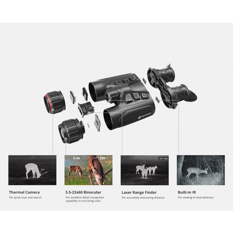 Binoclu cu Vedere Termica HIKMICRO Habrok 4K HE25L 2.0, 4X