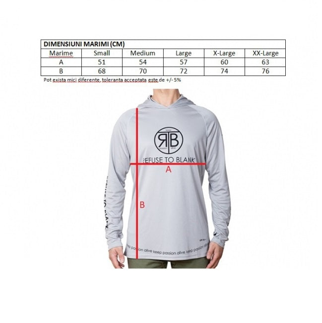 Bluza Cu Protectie UV RTB Long Sleeve SPF +50 Light Grey