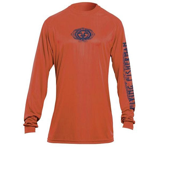 Bluza Flying Fisherman Logo Performance Tee Burnt Orange