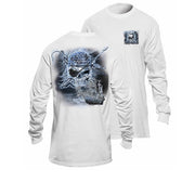 Bluza Flying Fisherman Midnight Angler Pirate White Long Sleeve Tee