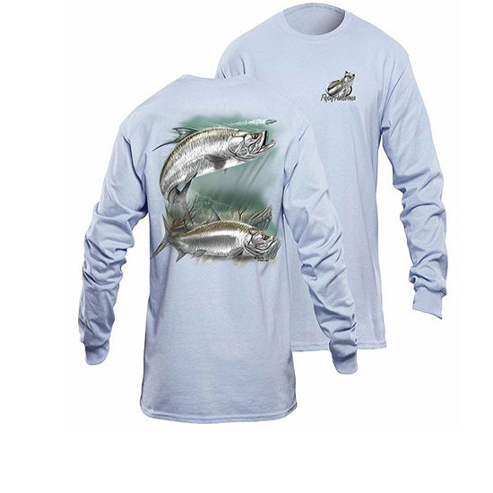 Bluza Flying Fisherman Tarpon Light Blue Long Sleeve Tee