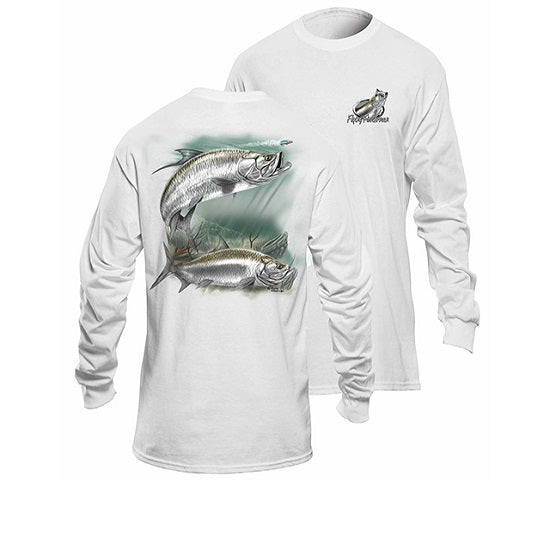 Bluza Flying Fisherman Tarpon White Long Sleeve Tee