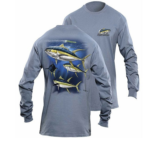 Bluza Flying Fisherman Yellowfin Tuna Indigo Blue Long Sleeve Tee