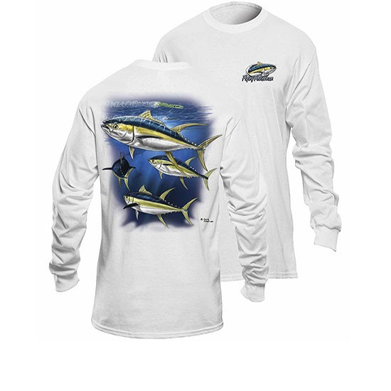 Bluza Flying Fisherman Yellowfin Tuna White Long Sleeve Tee