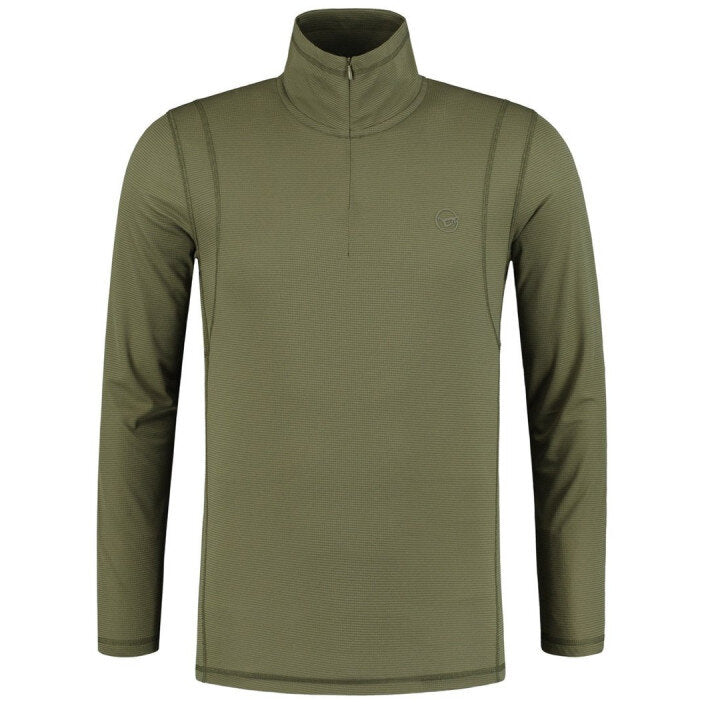 Bluza KORDA Kool Quick Dry Long Sleeve Zip Neck, Olive