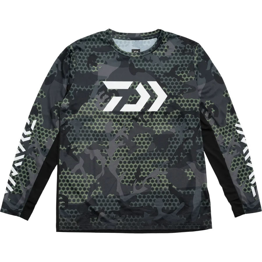 Bluza UV DAIWA 21st LS Shirt 3012E, Camo Green