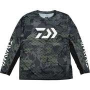 Bluza UV DAIWA 21st LS Shirt 3012E, Camo Green