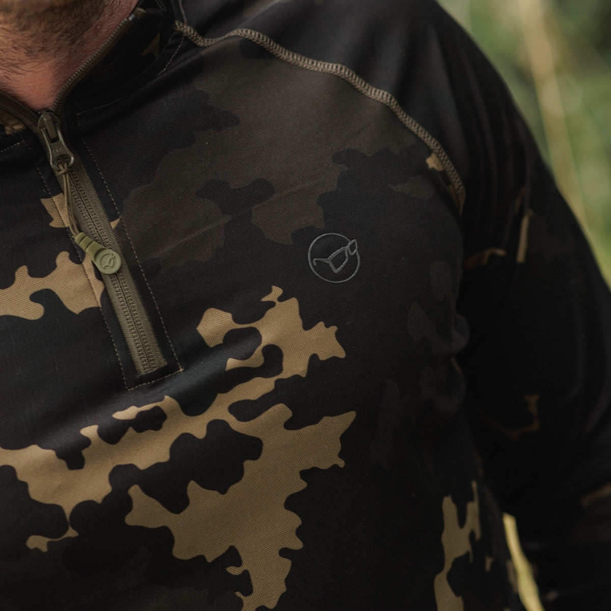 Bluza UV KORDA Kool UPF Zip Jersey, Dark Kamo