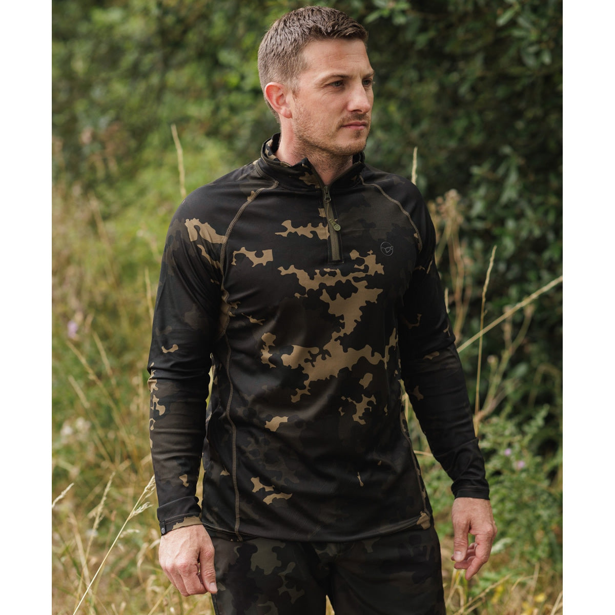 Bluza UV KORDA Kool UPF Zip Jersey, Dark Kamo