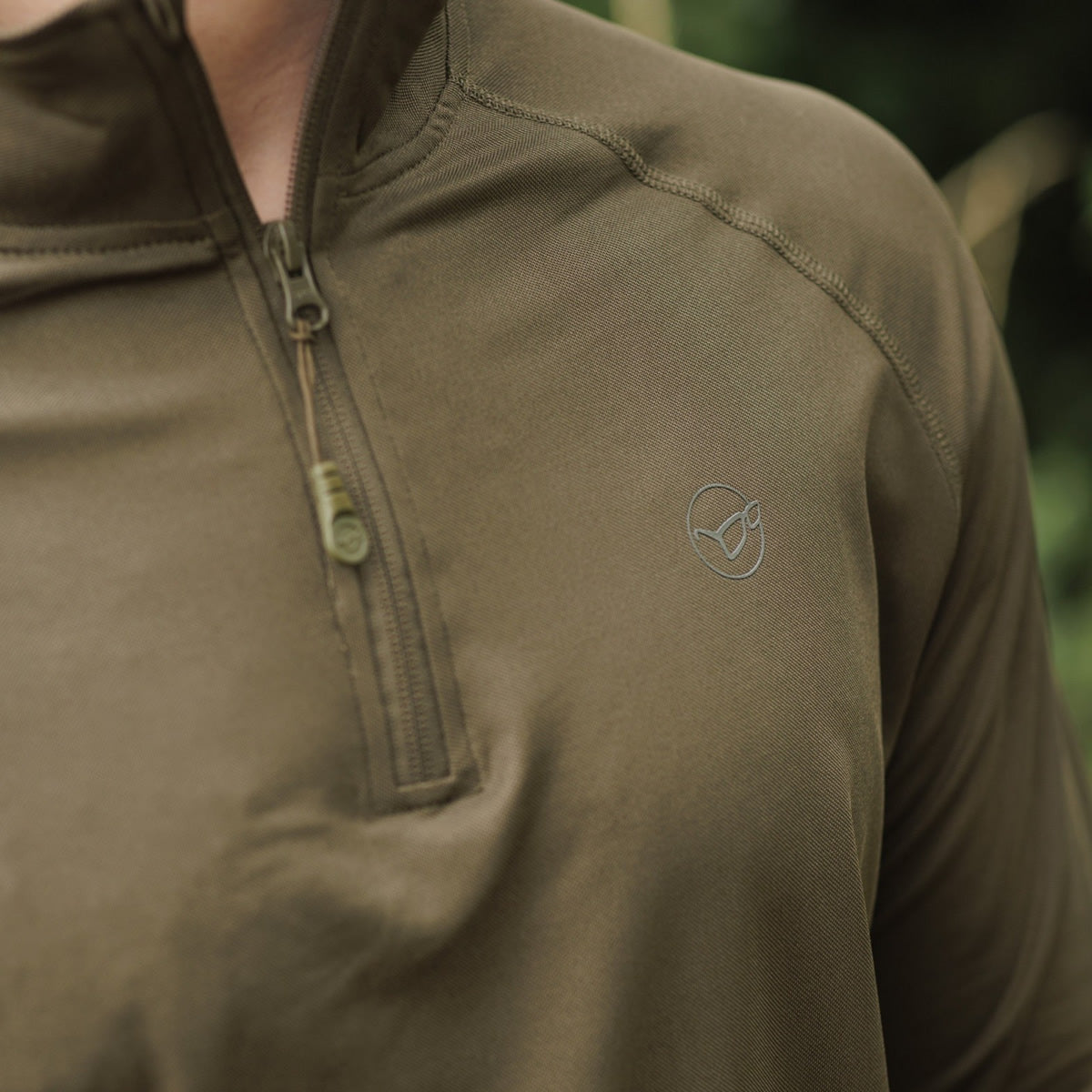 Bluza UV KORDA Kool UPF Zip Jersey, Dark Olive