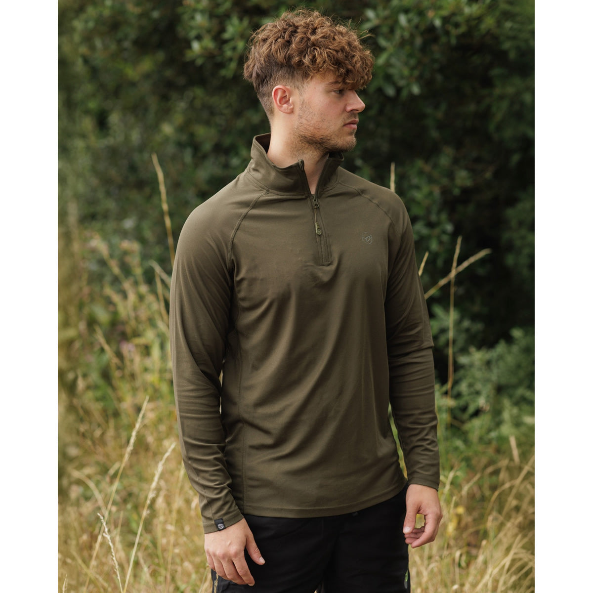 Bluza UV KORDA Kool UPF Zip Jersey, Dark Olive