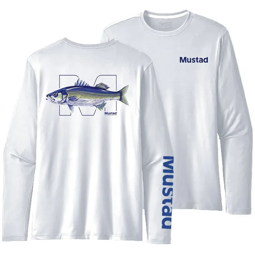 Bluza UV MUSTAD Seabass Longsleeve, White