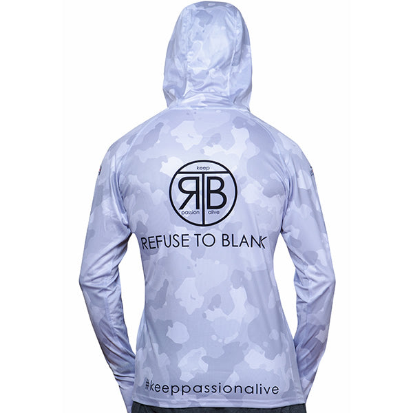 Bluza UV RTB REFUSE TO BLANK Long Sleeve Hoodie UPF 50+, Light Camo Grey