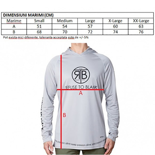 Bluza UV RTB REFUSE TO BLANK Long Sleeve Hoodie UPF 50+, Light Camo Grey