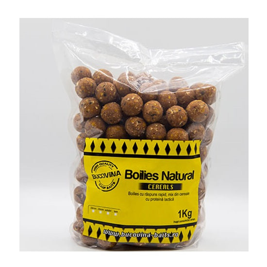 Boiles Bucovina Baits Natural Cereals 1Kg 20mm
