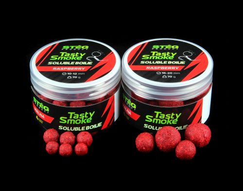 Boilie Steg Smoke Soluble 16-20mm 70g Zmeura