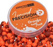 Boilies ADDICTED Carp Baits Precision Legend Half &amp; Half, Orange, 8-10mm, 40g