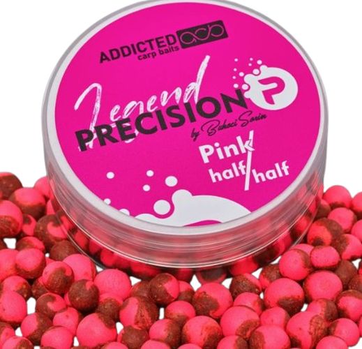 Boilies ADDICTED Carp Baits Precision Legend Half &amp; Half, Pink, 15mm, 80g