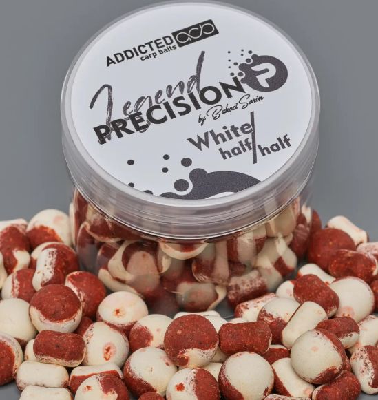 Boilies ADDICTED Carp Baits Precision Legend Half &amp; Half, White, 15mm, 40g