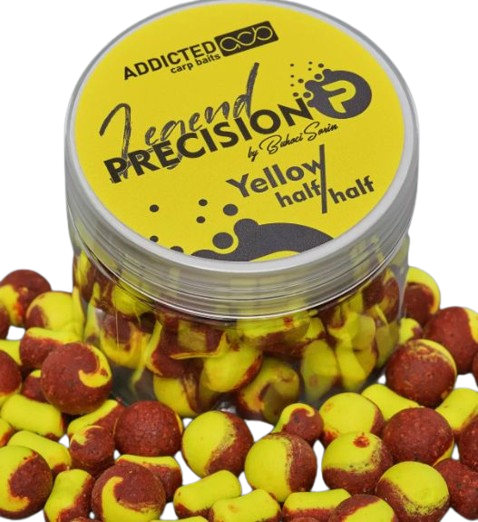 Boilies ADDICTED Carp Baits Precision Legend Half &amp; Half, Yellow, 20mm, 100g