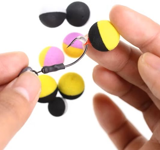 Boilies Artificial MACK2 Ziggy Foam Boilie Two Tone, 12mm, Alb-Roz, 6buc/pac
