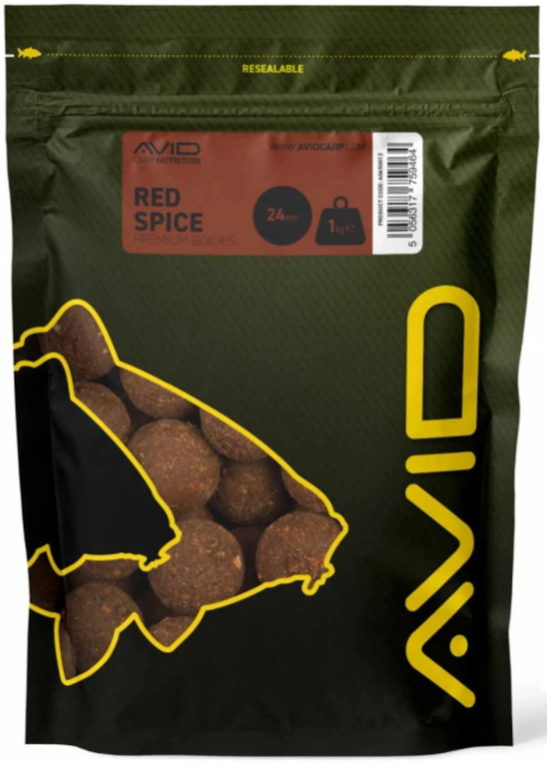 Boilies Avid Premium Red Spice 1kg