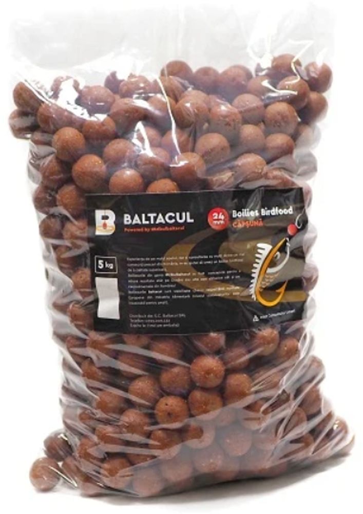 Boilies Baltacul Birdfood Semisolubil Capsuna 5kg