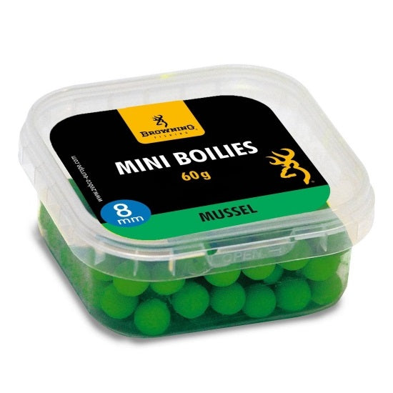 Boilies Browning Mini Boilie pre-drilled green Mussel