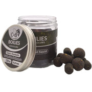 Boilies C&amp;B Semisolubil, Halibut Squid, Negru, 16-20mm, 150g