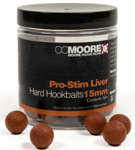 Boilies CC MOORE Hard Hookbaits, Pro-Stim Liver, 12mm, 70buc