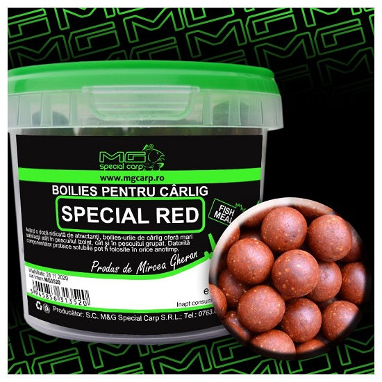 Boilies Carlig Dipuit MG Special Carp Special Red 14-16-18mm 200GR