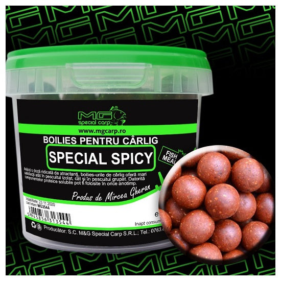 Boilies Carlig Dipuit MG Special Carp Special Spicy 14-16-18mm 200GR