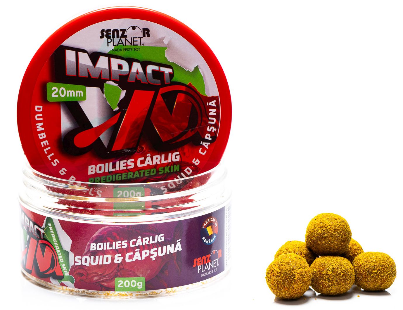 Boilies Carlig SENZOR Impact VM Prediferated Skin, 20mm, 200g