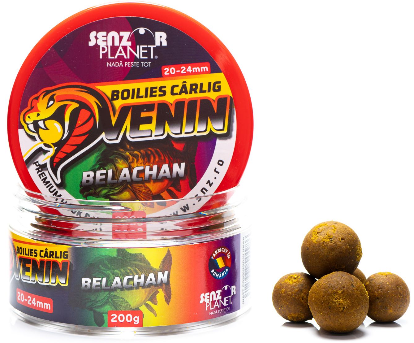 Boilies Carlig SENZOR Venin, Belachan, 20-24mm, 200g