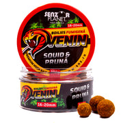 Boilies Carlig SENZOR Venin Fumigena, Squid si Pruna, 16-20mm, 200g