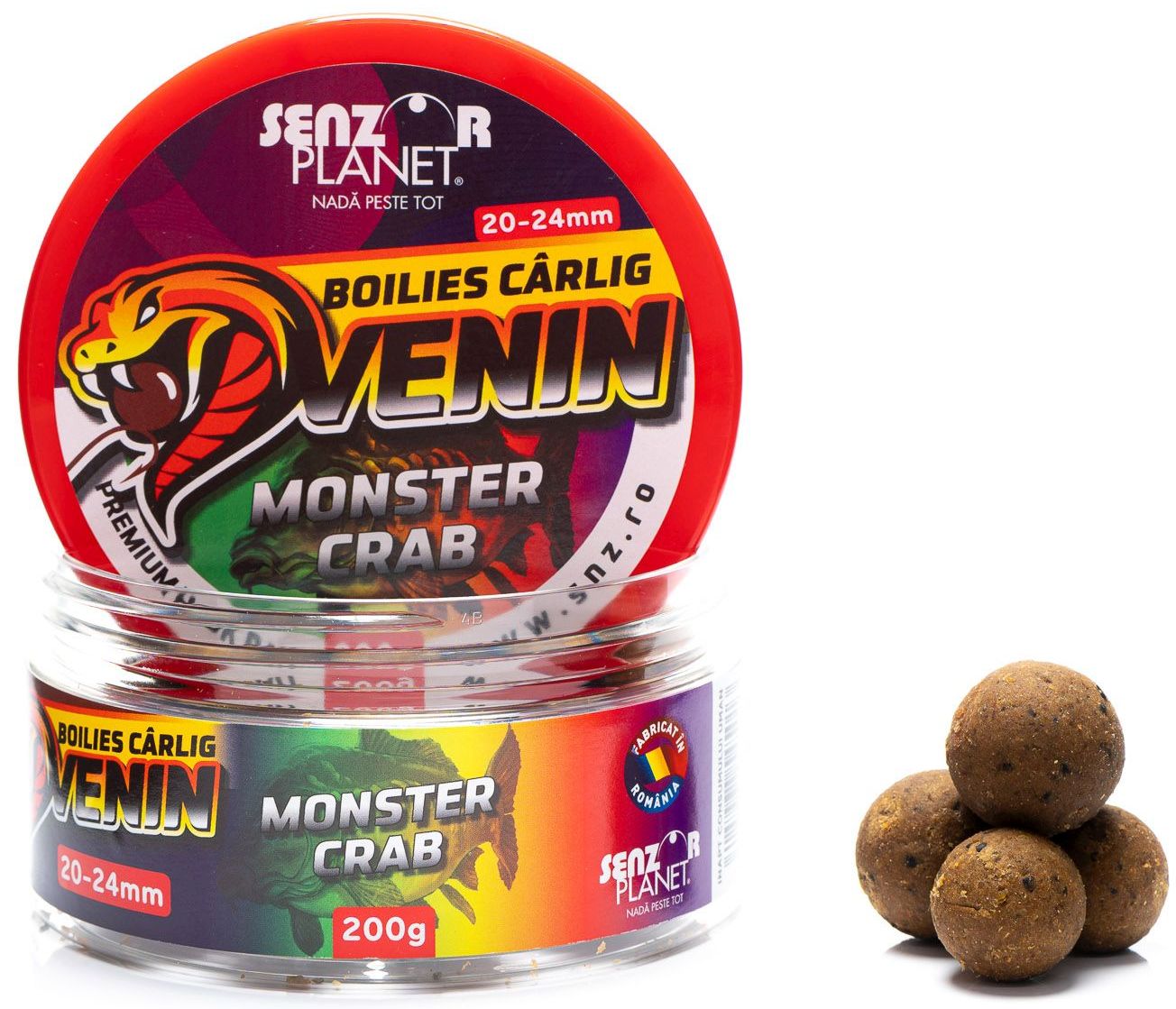 Boilies Carlig SENZOR Venin, Monster Crab, 20-24mm, 200g