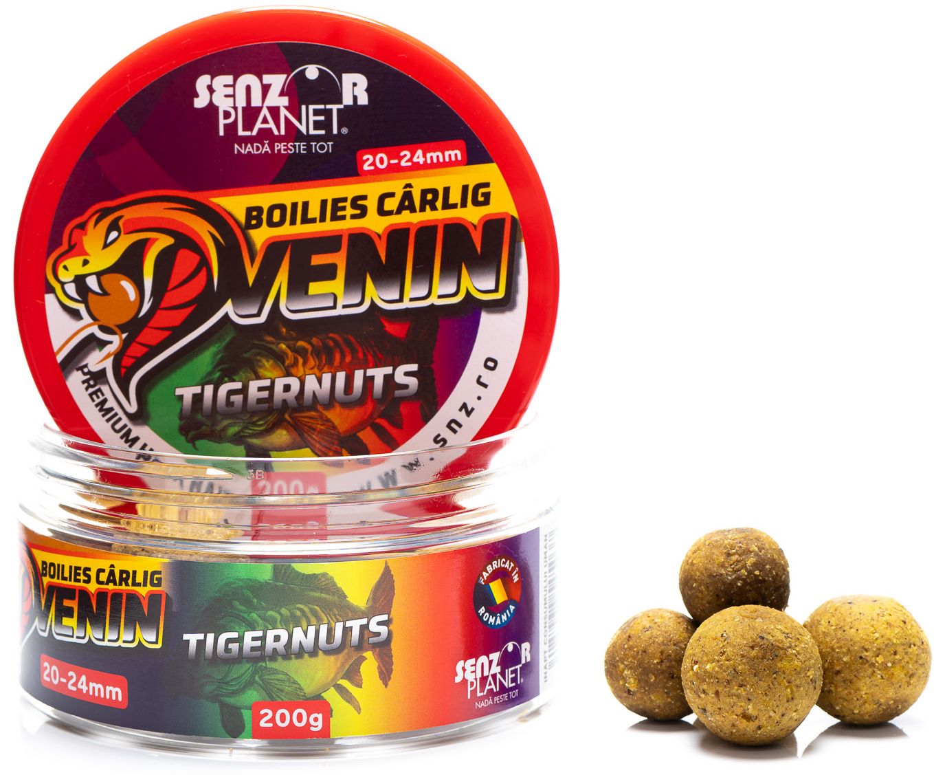 Boilies Carlig SENZOR Venin, Tigernuts, 20-24mm, 200g