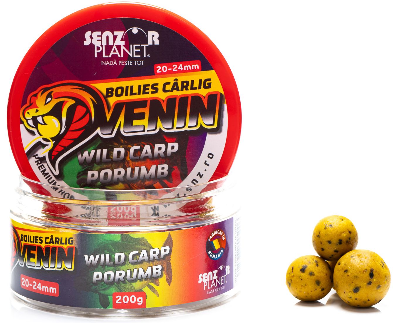 Boilies Carlig SENZOR Venin, Wild Carp Proumb, 20-24mm, 200g