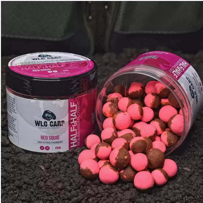 Boilies Carlig WLC Half Half Red Squid ( Squid &amp; Capsuna) 16-18mm
