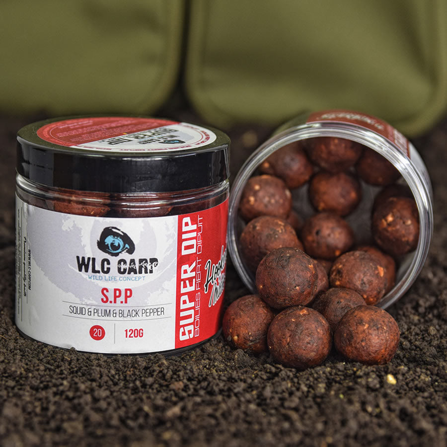 Boilies Carlig WLC SuperDip SPP ( Squid Plum Black Pepper) 120g