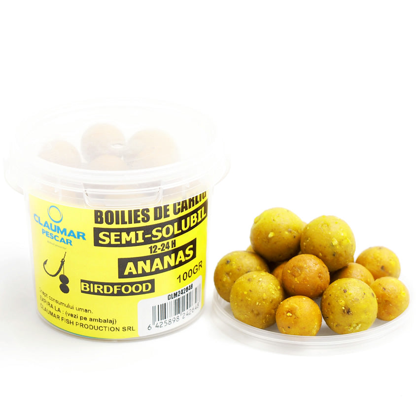Boilies Claumar Birdfood De Carlig Semi-Solubil Ananas 100gr